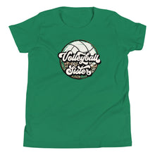 Load image into Gallery viewer, Leopard Volleyball Sister Youth T-shirt