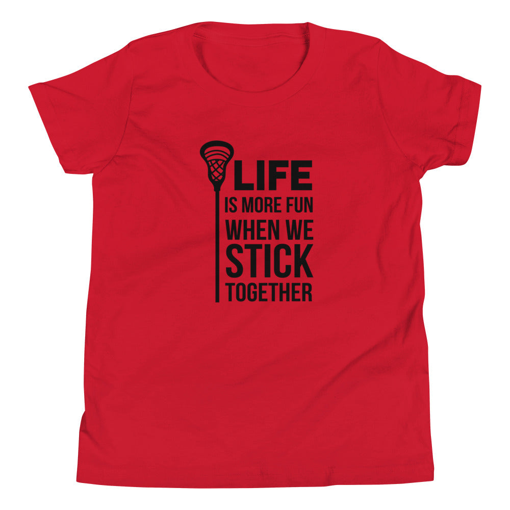Life Is More Fun Lacrosse Youth T-shirt