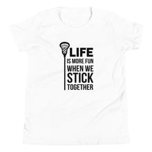 Load image into Gallery viewer, Life Is More Fun Lacrosse Youth T-shirt