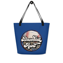 Load image into Gallery viewer, Baseball Aunt Print Both Sides Large Tote Bag