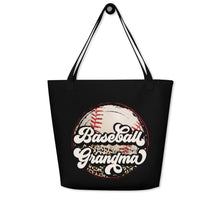 Load image into Gallery viewer, Baseball Grandma Print Both Sides Large Tote Bag