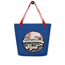 Load image into Gallery viewer, Baseball Aunt Print Both Sides Large Tote Bag