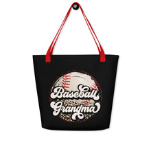 Load image into Gallery viewer, Baseball Grandma Print Both Sides Large Tote Bag
