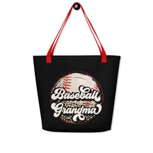 Load image into Gallery viewer, Baseball Grandma Print Both Sides Large Tote Bag