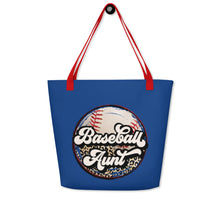 Load image into Gallery viewer, Baseball Aunt Print Both Sides Large Tote Bag
