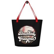 Load image into Gallery viewer, Baseball Grandma Print Both Sides Large Tote Bag
