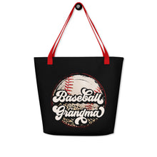 Load image into Gallery viewer, Baseball Grandma Print Both Sides Large Tote Bag