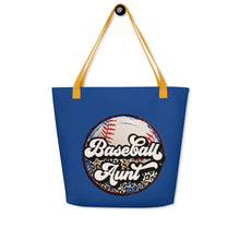 Load image into Gallery viewer, Baseball Aunt Print Both Sides Large Tote Bag
