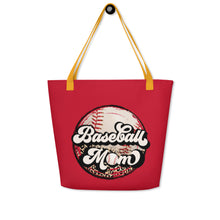 Load image into Gallery viewer, Baseball Mom Print Both Sides Large Tote Bag