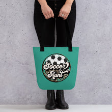 Load image into Gallery viewer, Soccer Aunt Tote Bag