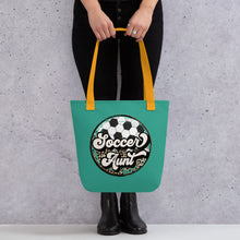 Load image into Gallery viewer, Soccer Aunt Tote Bag
