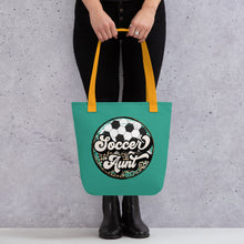 Load image into Gallery viewer, Soccer Aunt Tote Bag
