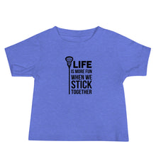 Load image into Gallery viewer, Life is More Fun Lacrosse Baby Tee
