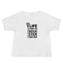 Load image into Gallery viewer, Life is More Fun Lacrosse Baby Tee