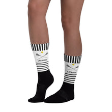 Load image into Gallery viewer, Black &amp; White Lacrosse Socks
