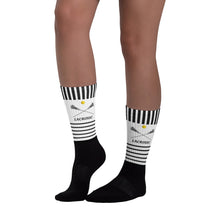 Load image into Gallery viewer, Black & White Lacrosse Socks