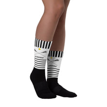 Load image into Gallery viewer, Black &amp; White Lacrosse Socks
