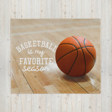 Load image into Gallery viewer, Favorite Season Basketball Throw Blanket