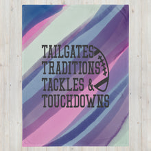 Load image into Gallery viewer, Tailgate Traditions Football Throw Blanket
