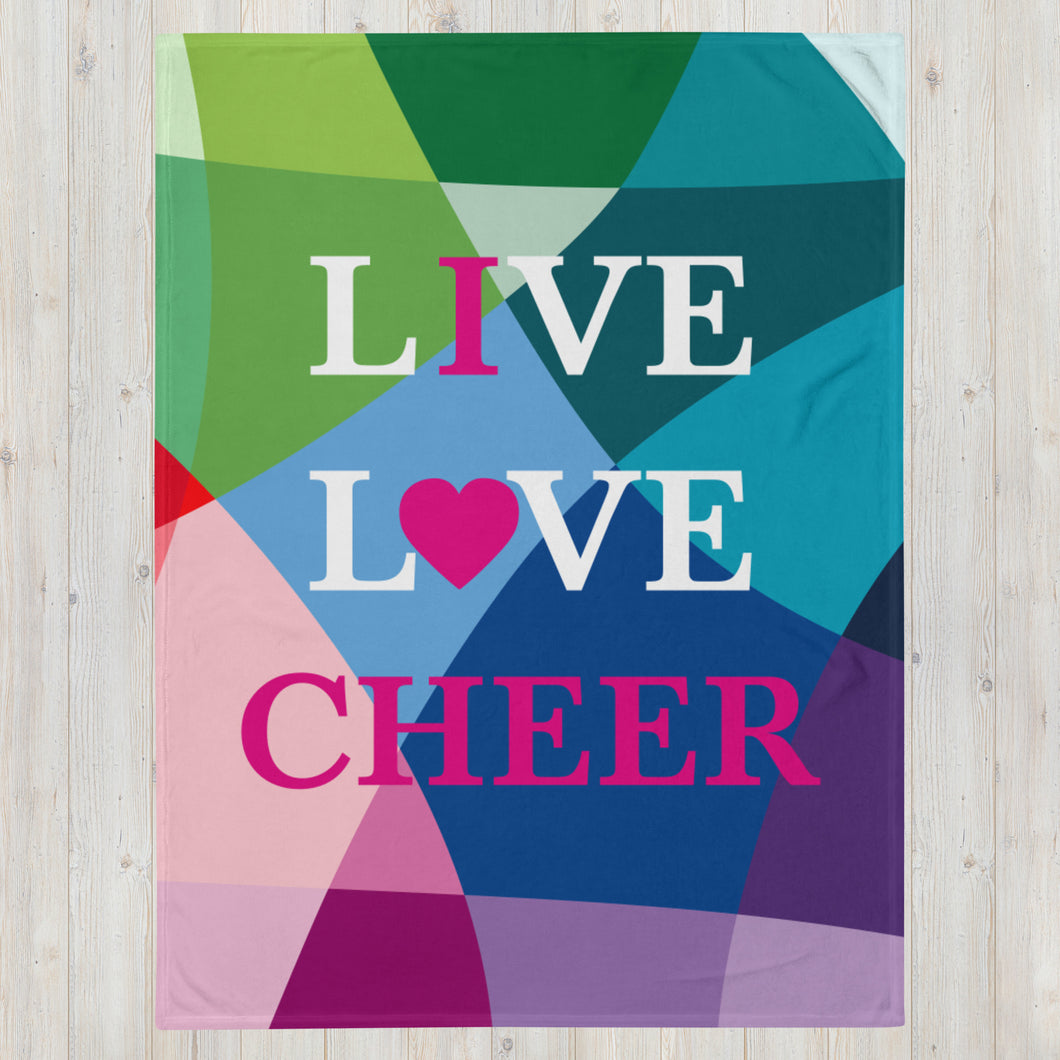 Live Love Cheer Throw Blanket
