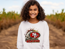 Load image into Gallery viewer, 49ers Splatter Youth Sweatshirt(NFL)
