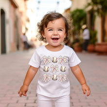 Load image into Gallery viewer, Baseball Bow Coquette Baby Tee
