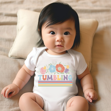 Load image into Gallery viewer, Tumbling Floral Baby Onesie
