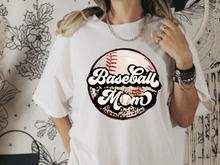 Load image into Gallery viewer, Baseball Mom Leopard T-shirt
