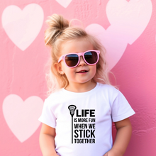 Load image into Gallery viewer, Life Is More Fun Lacrosse Toddler Tee
