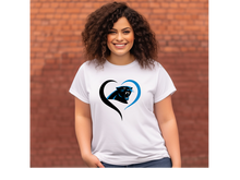 Load image into Gallery viewer, Panthers Heart T-shirt(NFL)
