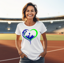 Load image into Gallery viewer, Seahawks Heart T-shirt(NFL)
