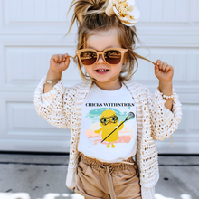 Load image into Gallery viewer, Chicks With Sticks Lacrosse Toddler Tee
