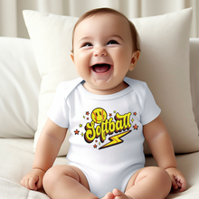 Load image into Gallery viewer, Retro Softball Baby Onesie
