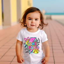 Load image into Gallery viewer, Colorful Game Day Softball Baby Tee
