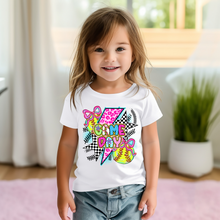 Load image into Gallery viewer, Colorful Game Day Softball Toddler Tee
