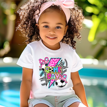 Load image into Gallery viewer, Colorful Game Day Soccer Toddler Tee
