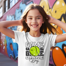 Load image into Gallery viewer, Sparkle Game Day Tennis Youth T-shirt

