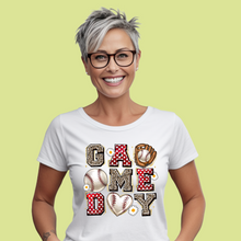 Load image into Gallery viewer, Polkadot Game Day Baseball T-shirt
