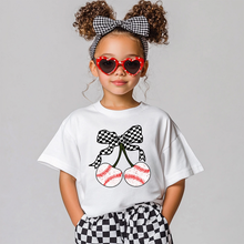 Load image into Gallery viewer, Baseball Cherries Youth T-shirt
