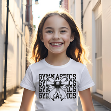 Load image into Gallery viewer, Gymnastics Stacked Coquette Youth T-shirt
