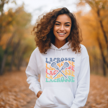 Load image into Gallery viewer, Multicolor Wave Lacrosse Hoodie
