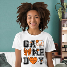Load image into Gallery viewer, Game Day Black Basketball Teen T-shirt
