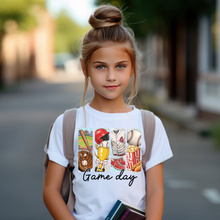 Load image into Gallery viewer, Game Day Brushstroke Baseball Youth T-shirt
