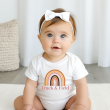 Load image into Gallery viewer, Track &amp; Field Rainbow Baby Onesie
