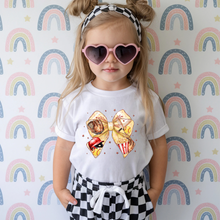 Load image into Gallery viewer, Vintage Softball Bow Toddler Tee
