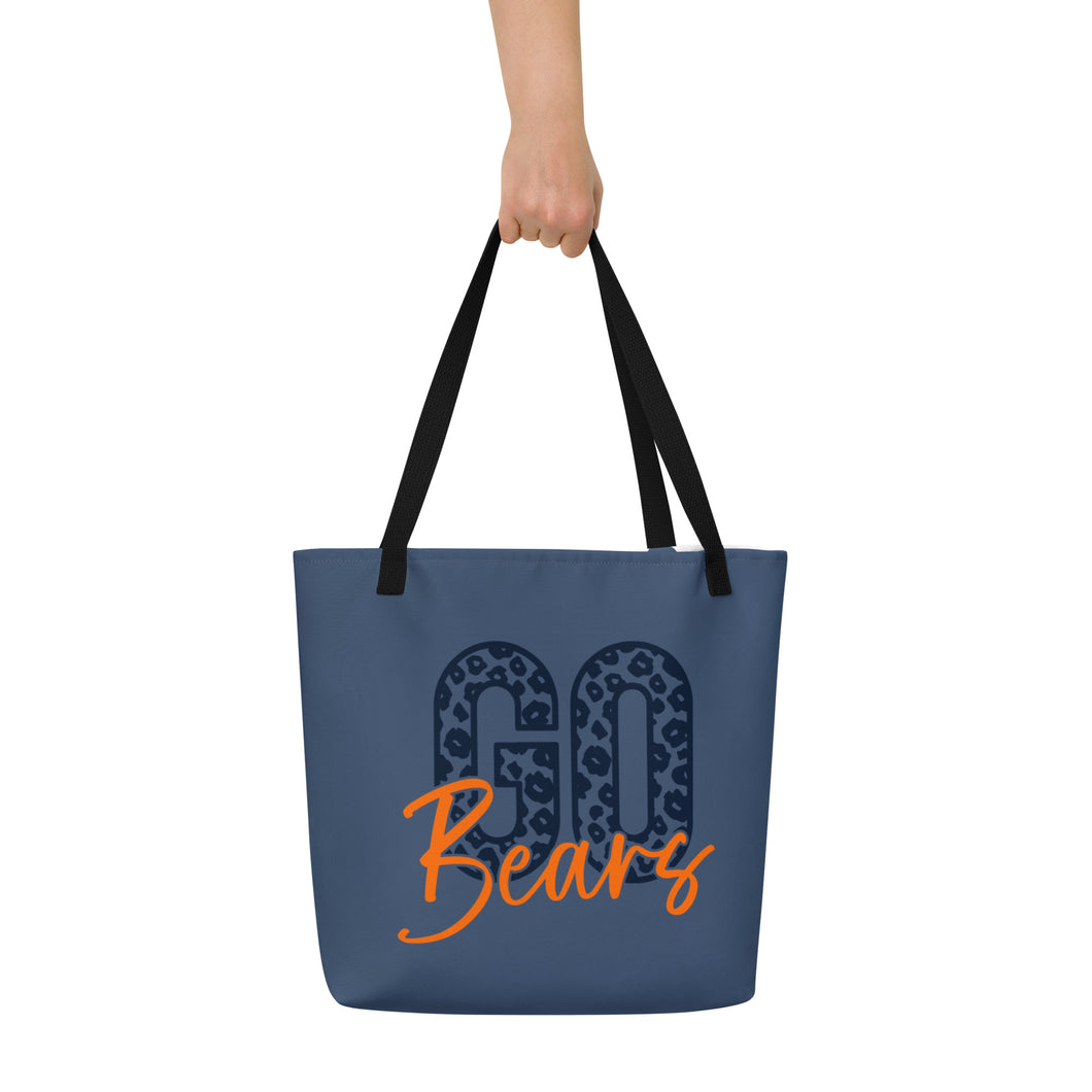 Go Bears All-Over Print Large Tote Bag