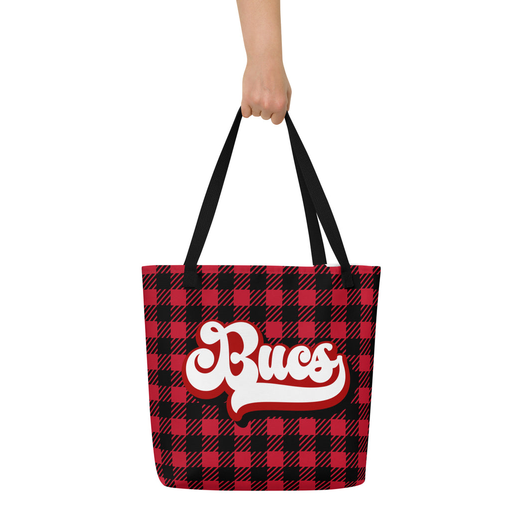 Buccs Retro All-Over Print Large Tote Bag(NFL)