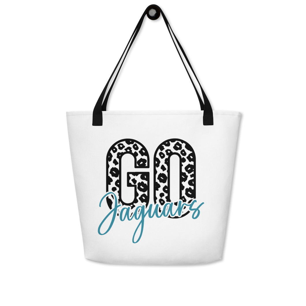 Go Jaguars All-Over Print Large Tote Bag(NFL)