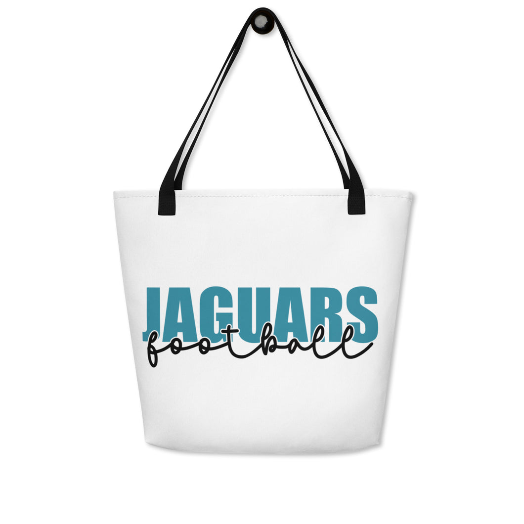 Jaguars Knockout All-Over Print Large Tote Bag(NFL)