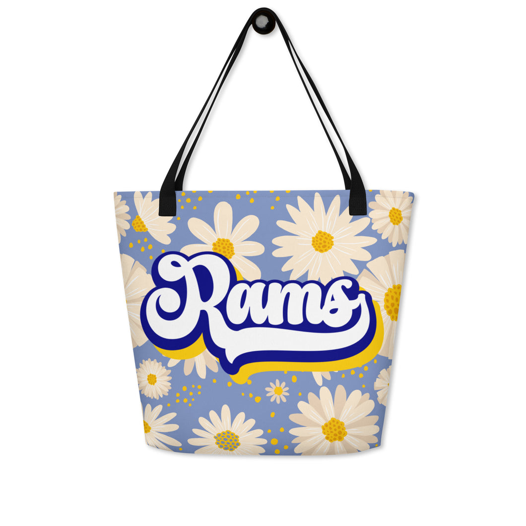 Rams Retro All-Over Print Large Tote Bag(NFL)